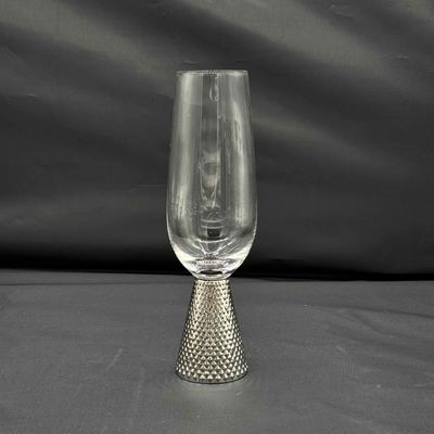 Electroplate Diamond Base Wine Glass Set