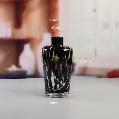 Handmade Amber Glass Vase Modern Unique Vase for Table Centerpiece Decorative Flower Vases for Home Office Wedding(S size)