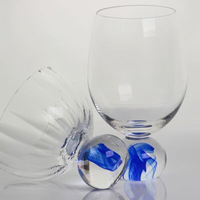 Elegant Blue Cloud Crystal Wine Glass Set Ideal For Restaurants Hotels Bars And Catering Services Providing Superior Clarity And Style