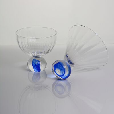 Elegant Blue Cloud Crystal Wine Glass Set Ideal For Restaurants Hotels Bars And Catering Services Providing Superior Clarity And Style