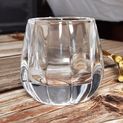 Pumpkin Shaped Embossed Glass Candle Holders For Tealight