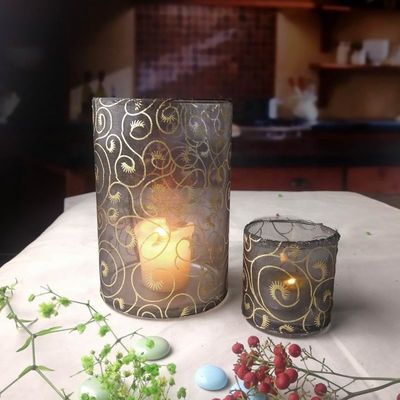 Decorative Handmade Silk Sleeve Coat Cylinder Candle Holders