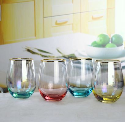 Golden Rim Crystal Wine