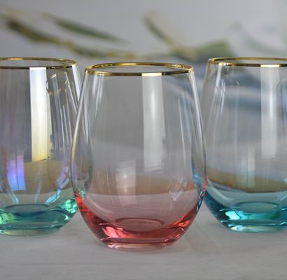 Golden Rim Crystal Wine