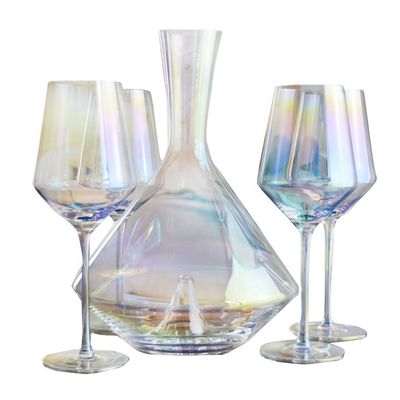 Hand Blown Crystal Wine Glass Set