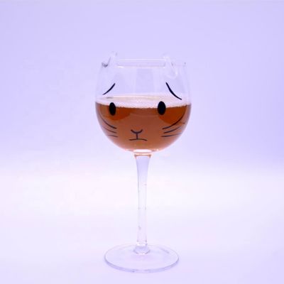 Cat Shaped 400ml Crystal Balloon 14 Oz Wine Glasses