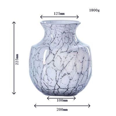 Marble Stripes Large Glass Vase Centerpieces