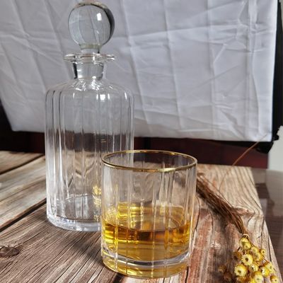 Customized Gold Rim Whole Set Handmade Whiskey Glass