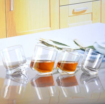 Lead Free Slanted Bottom Round Whiskey Tasting Glasses