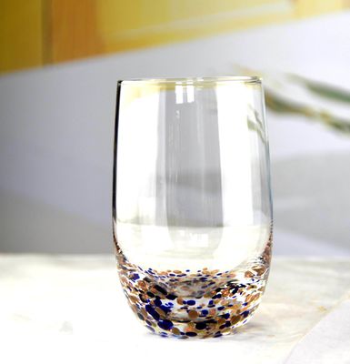 Gold Stone Bottom Glass SGS 300ml Handmade Whiskey Glass