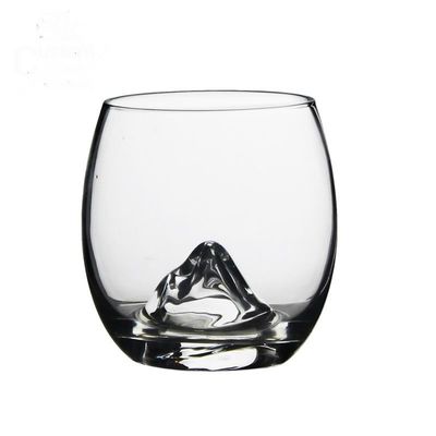 Lead Free Crystal Ice Hill Bottom Handmade Whiskey Glass