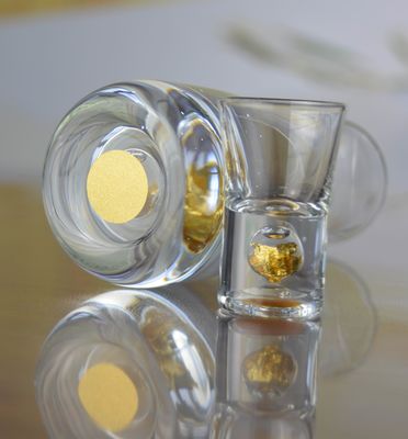 Gold Foil Bottom Shot Glass Set