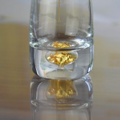 Gold Foil Bottom Shot Glass Set