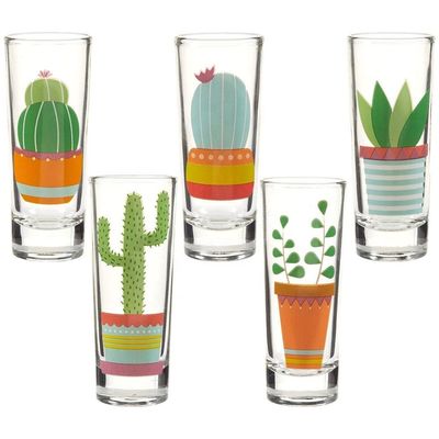 Colorful Print Unique Shot Glasses For Tequila Fiesta