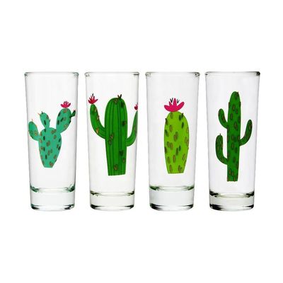 Colorful Print Unique Shot Glasses For Tequila Fiesta