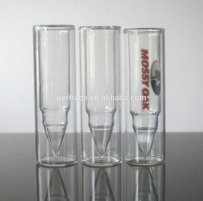 Bullet Shaped Double Wall 45ml Unique Shot Glasses