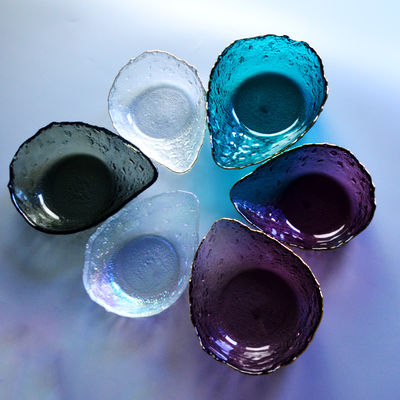 Irregular shaped Colored Creative Glass Charger Plates