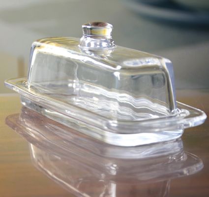 Rectangle Cake Glass Charger Plates With Cover