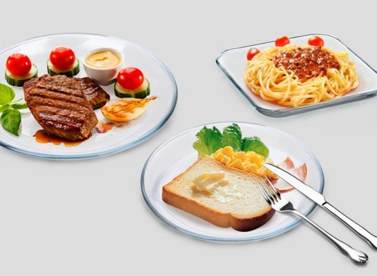 Heat Resistant Borosilicate Round Charger Plates For Micwave