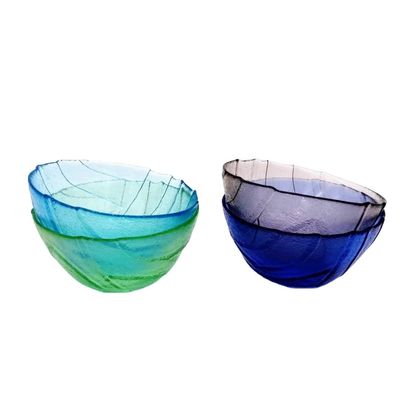Multi Color Handmade Glass Fruit Bowl For Kitchen