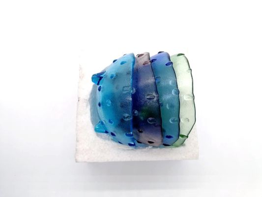 Multi Color Handmade Glass Fruit Bowl For Kitchen