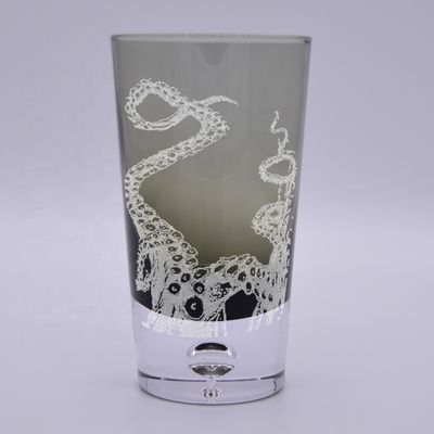 Grey Color Air Bubble Bottom Unique Cocktail Glasses . Bohemian Drinking Glasses