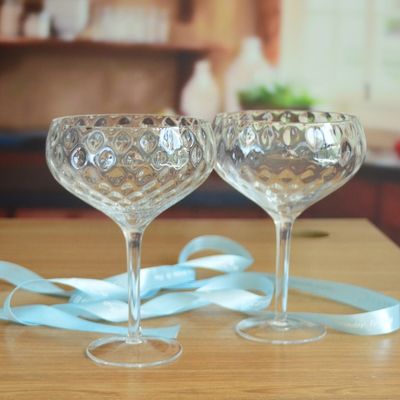 Optical Pineapple Shape Giant Crystal Cocktail Glasses