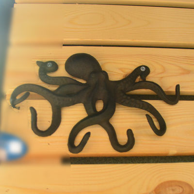 Wall Mounted Creative Octopus Cast Iron Hat Hooks