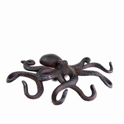 Wall Mounted Creative Octopus Cast Iron Hat Hooks