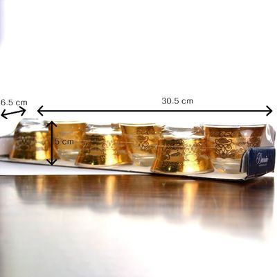 High End Luxury Gold Decal Decorated Tumbler Drinking Glasses