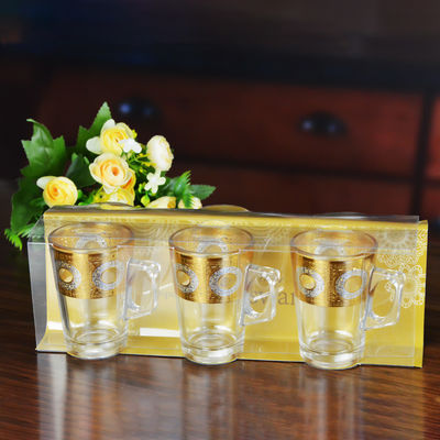 Golden Decorated Gold Decal Tumbler Drinking Glasses