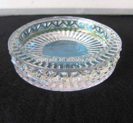Embossed Diamonds Pattern Glass Storage Jars With For Candle