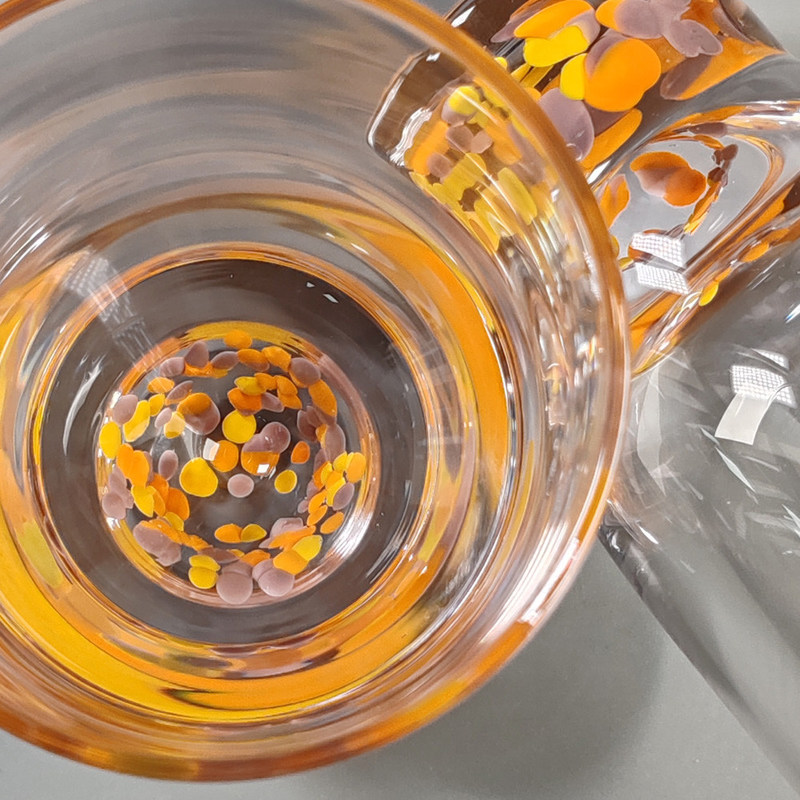 品質 クリスタルガラス 手作り コンフェッティ 装飾品 DOF ガラス トンブラー ウォーターグラス メキシコ ロック ガラス カップ 結婚祝い プレゼント ワイン 工場