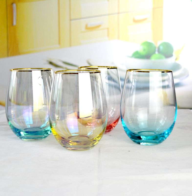 Golden Rim Crystal Wine