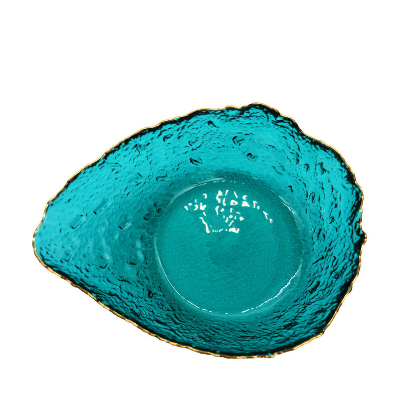 Irregular shaped Colored Creative Glass Charger Plates
