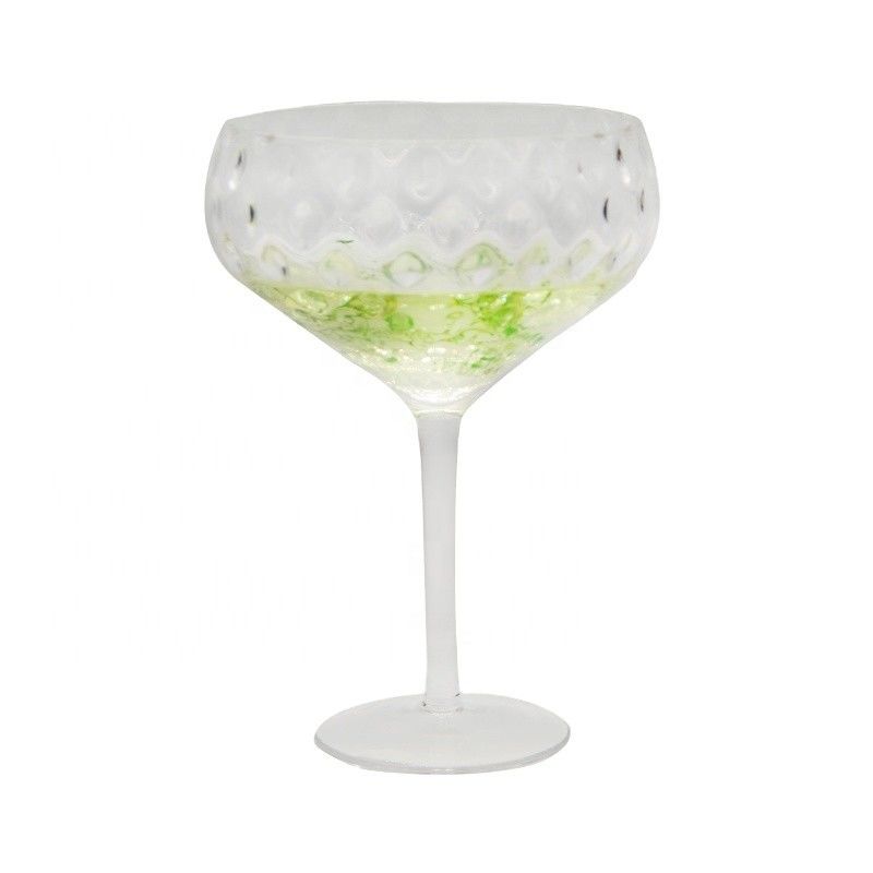 Optical Pineapple Shape Giant Crystal Cocktail Glasses