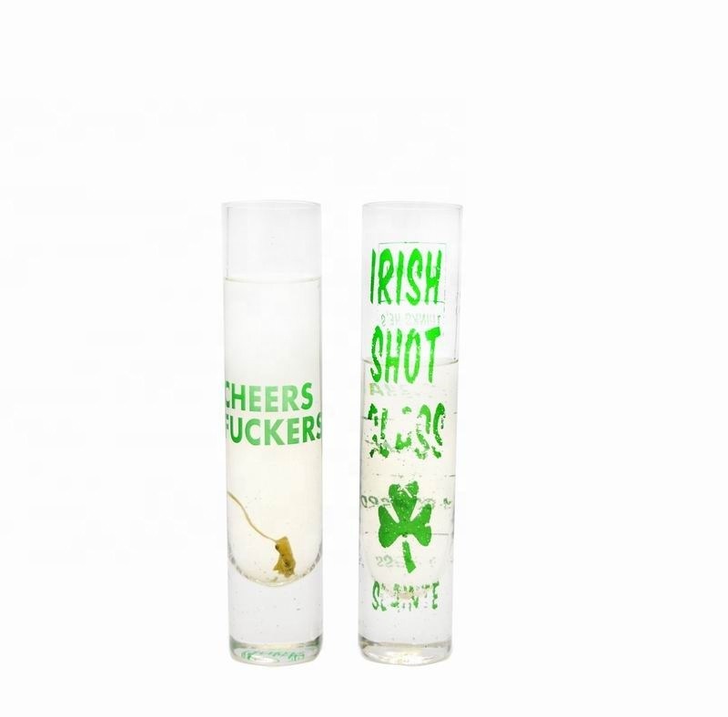 品質 色のデカール付きの長い鮮やかな水晶コクテルグラス 工場