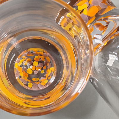 品質 クリスタルガラス 手作り コンフェッティ 装飾品 DOF ガラス トンブラー ウォーターグラス メキシコ ロック ガラス カップ 結婚祝い プレゼント ワイン 工場