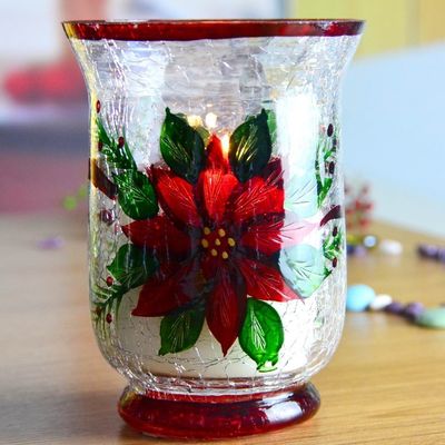 品質 アイスクラック クラシック アメリカン ガラス ハリケーン キャンドルホルダー 工場