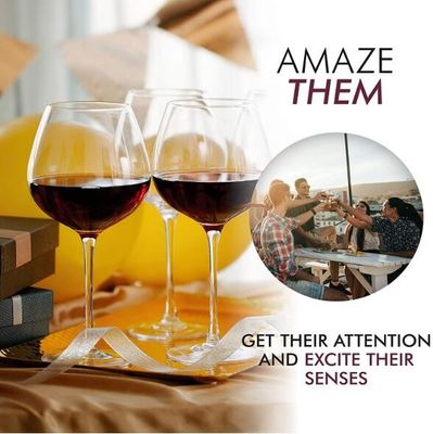 品質 口吹き 750ml 大きいサイズ ステム クリスタルワイングラス, クリスタル赤ワイングラス 工場