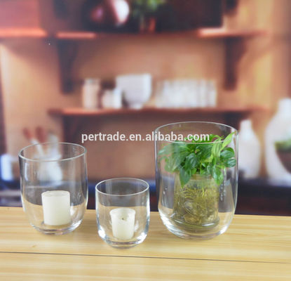 品質 カラー U 形 ハンドカット 装飾ガラス花瓶 工場