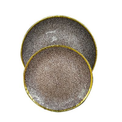 品質 金色のデザート ガラスの充電皿 結婚式の装飾充電皿 工場