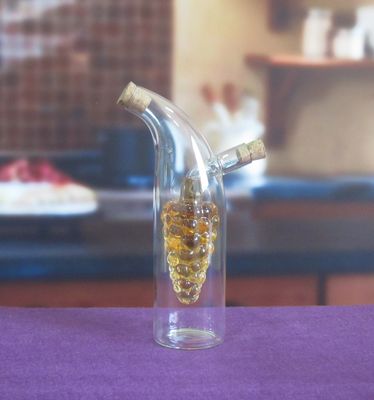 品質 油の蓋付きの2層のブドウ形ガラス缶 工場