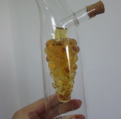 品質 油の蓋付きの2層のブドウ形ガラス缶 工場