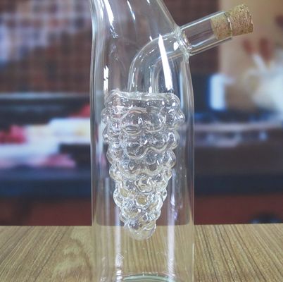 品質 油の蓋付きの2層のブドウ形ガラス缶 工場