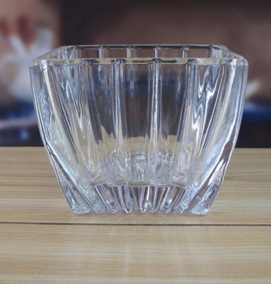 品質 スクウェア オプティック ストライプ キャンディのためのガラスの貯蔵器 工場