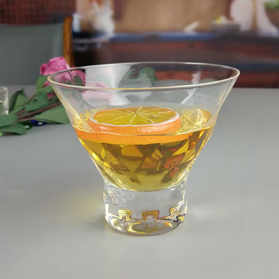 品質 光学ダイヤモンドデザインの鉛のない結晶コクテルグラス 工場